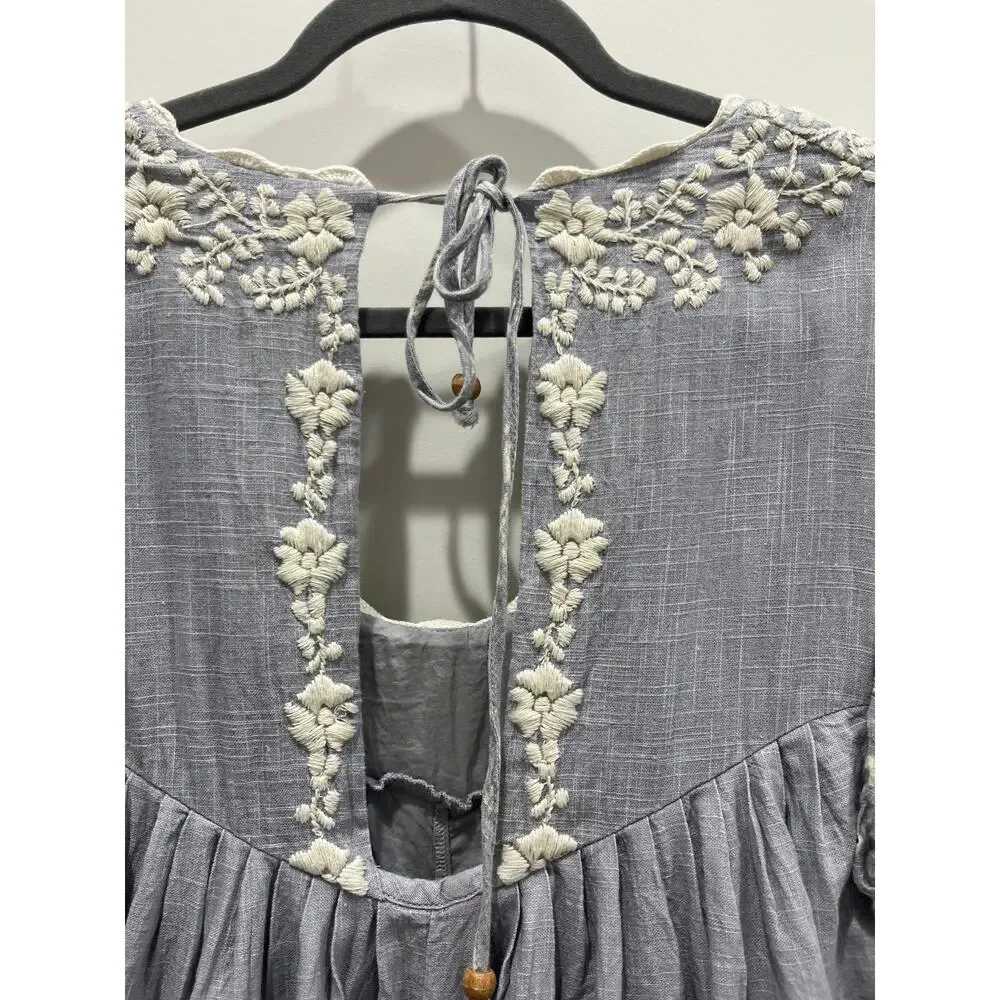 Free People Cutie Pie Romper in Slate Sz S